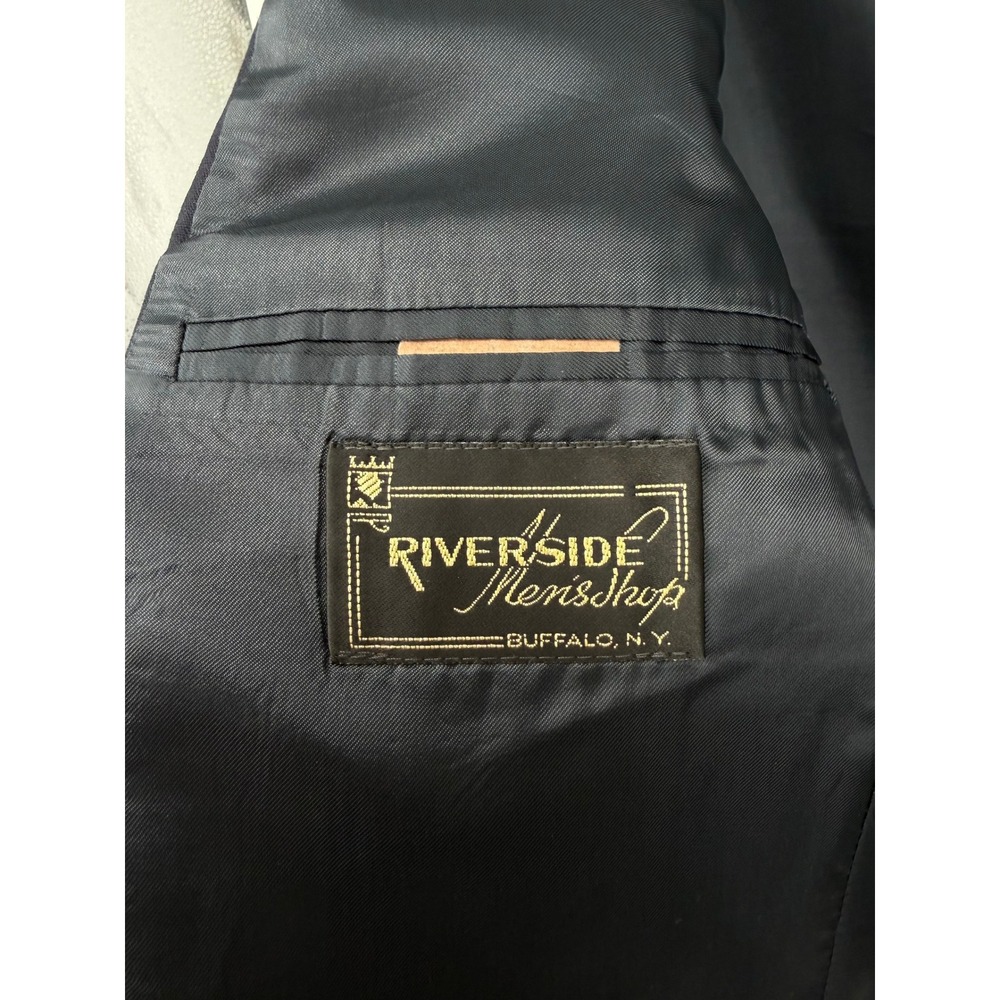 Ralph Lauren Mens Navy Blue 100% Wool 2-Button Blazer Sport Coat Vintage Canada - Picture 6 of 15